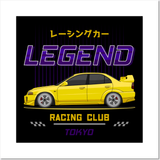 Tuner Yellow EVO V JDM Posters and Art